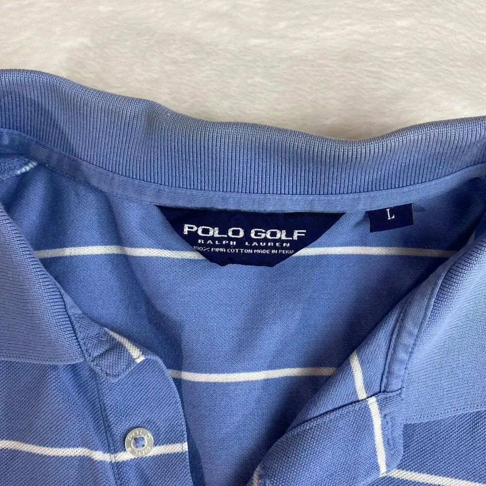 Ralph Lauren Polo Golf Shirt - 100% Pima Cotton - Haig Point‎ Club - Large Size
